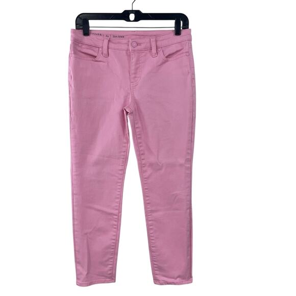 Talbots Flawless Denim Light Pink Slim Ankle Jean Womens 4 Petite - Picture 1 of 6